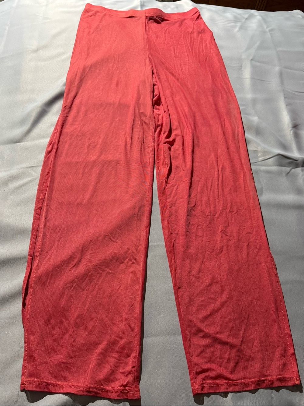 Wide Leg Coral Open side Cover Up Pants